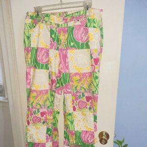 Lilly Pulitzer Patchwork Denim Pants,  Size 6
